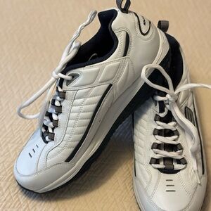 Skechers Men's Energy After Burn Shape-Up Sneakers White/Navy - Size 11.5